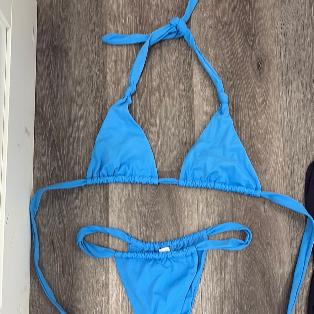 Blue Triangle Bikini Set